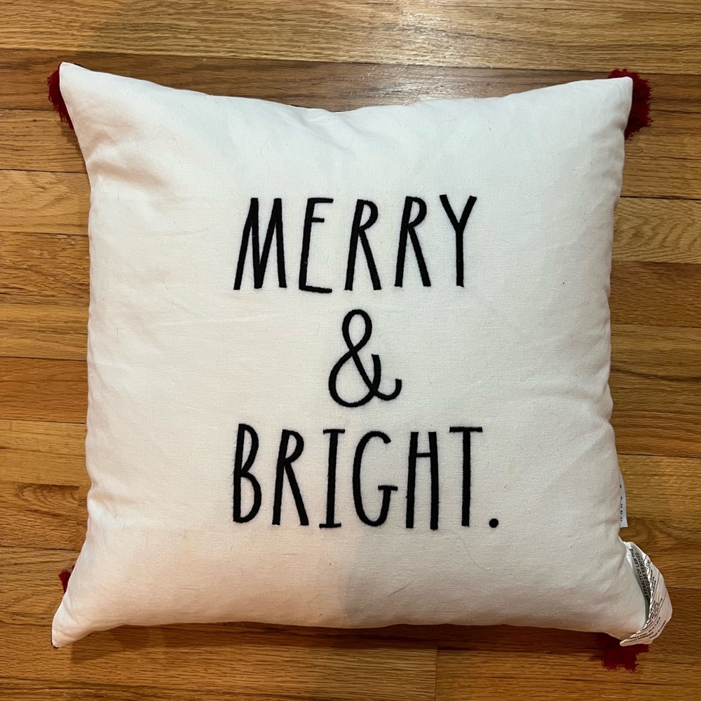 Rae Dunn Merry & Bright Pillow